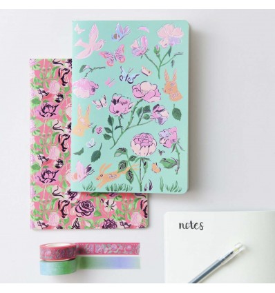 Set de 2 carnets "La vie en rose" - Rico Design