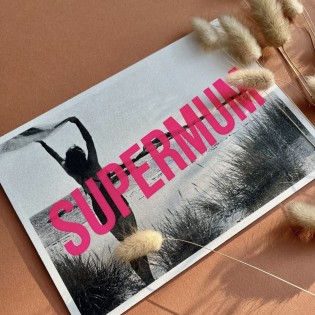 Carte vintage "Supermum" - Atelier Kencre