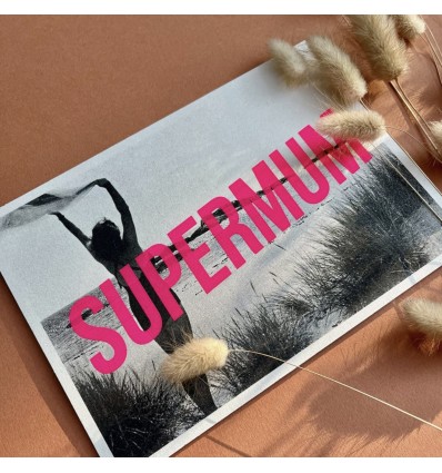 Carte vintage "Supermum" - Atelier Kencre