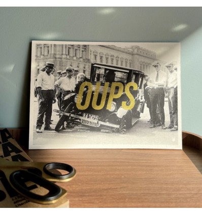 Carte vintage "Oups" - Atelier Kencre