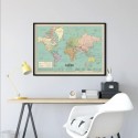 Carte du monde 2020 style vintage - Pappus Editions