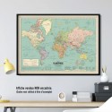 Carte du monde 2020 style vintage - Pappus Editions