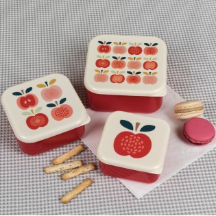 Set de 3 boîtes à goûter Apple - Rex