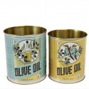 Set de 2 pots en métal Huiles d'olives - Rex