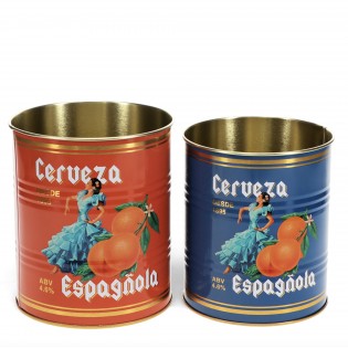 Set de 2 pots en métal "Cerveza espanola" - Rex 2
