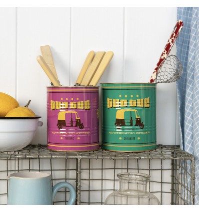 Set de 2 pots en métal "Tuk Tuk" - Rex