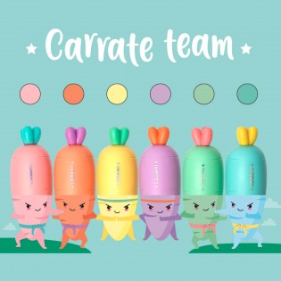 6 surligneurs carottes multicolores - Legami 2
