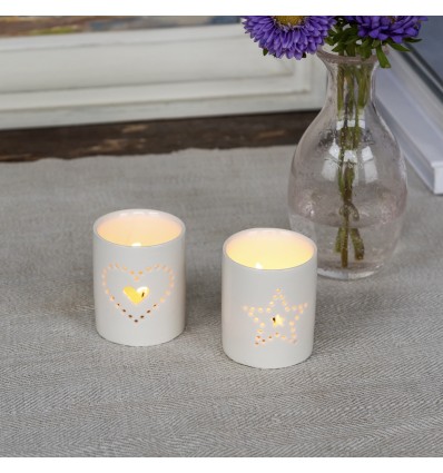 Photophore blanc coeur - Rex London