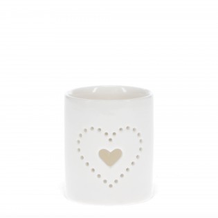 Photophore blanc coeur - Rex London