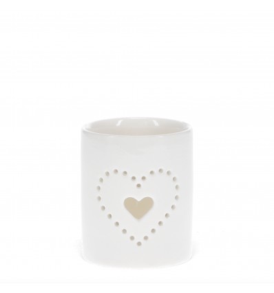 Photophore blanc coeur - Rex London