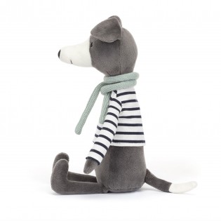 Peluche Beatnik Buddy Whippet chien gris - Jellycat 2