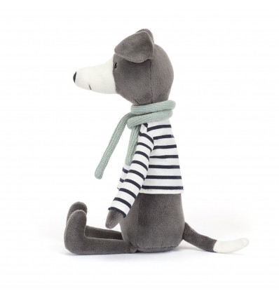 Peluche Beatnik Buddy Whippet chien gris - Jellycat