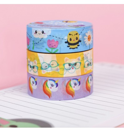 Masking tape Chat à lunettes - Studio Inktvis