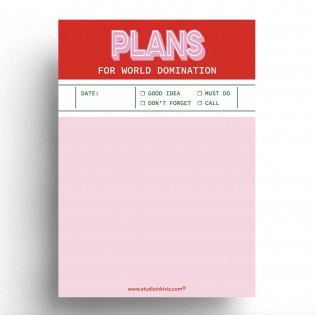 Bloc notes pour la domination du monde - Studio Inktvis