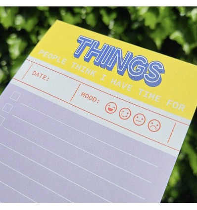 Bloc notes People think i have time for things - Studio Inktvis