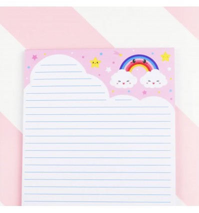 Bloc notes nuage et arc-en-ciel - Studio Inktvis