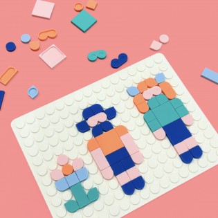 Silipop blanc – Jeu créatif mosaïque à clipser - Super petit