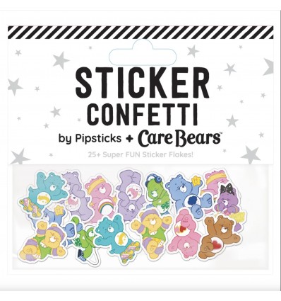 Autocollants confettis bisounours multicolores - Pipstickers