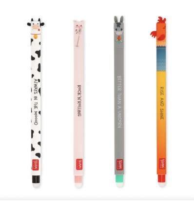 Set de 4 Stylos à encre effaçable Ferme - Legami