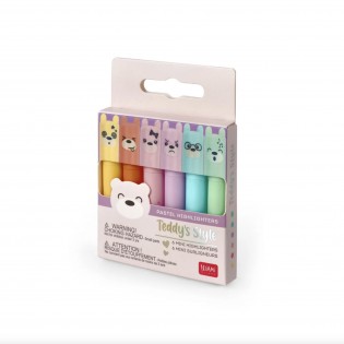Set de 6 Mini Surligneurs Teddy’s Style - Legami 2
