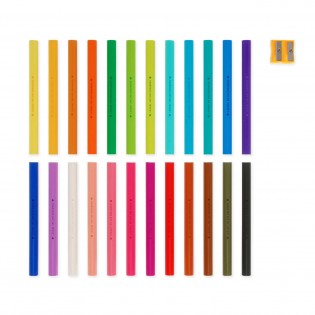 24 crayons de couleurs et taille crayon Teddy Bear - Legami 2