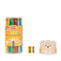 24 crayons de couleurs et taille crayon Teddy Bear - Legami