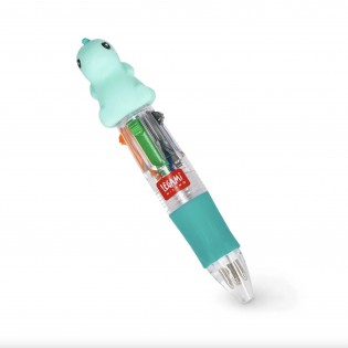 Mini stylo à bille 4 couleurs dino - Legami