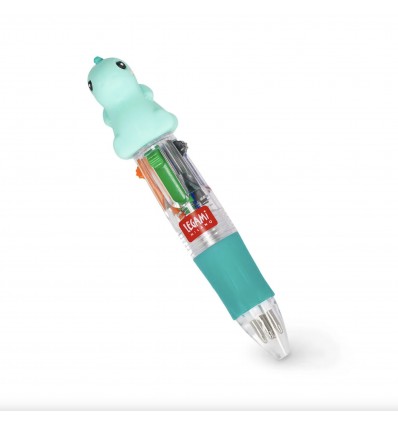 Mini stylo à bille 4 couleurs dino - Legami