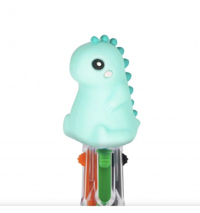 Mini stylo à bille 4 couleurs dino - Legami