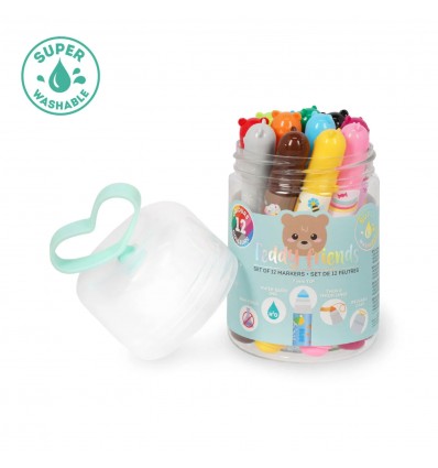 12 gros feutres Teddy Friends - Legami