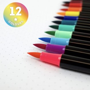 12 feutres pinceaux Bright Colours - Legami 2