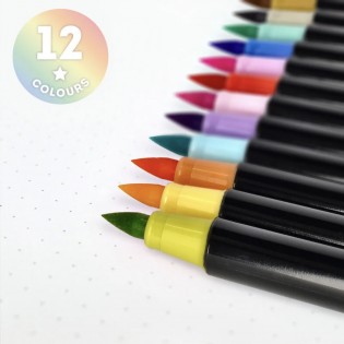 12 feutres pinceaux Pastel Colours - Legami 2