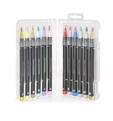 12 feutres pinceaux Pastel Colours - Legami