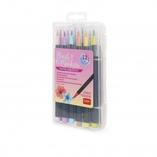 12 feutres pinceaux Pastel Colours - Legami