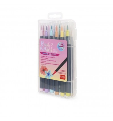 12 feutres pinceaux Pastel Colours - Legami