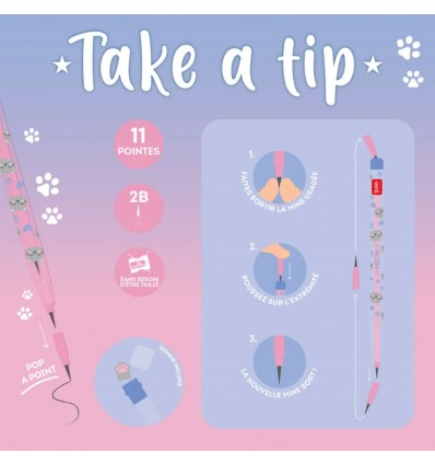 Porte-mine "Take a tip" avec gomme - Legami