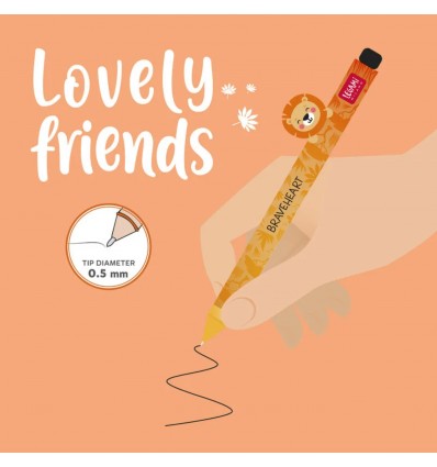 Stylo à encre lovely friends Lion - Legami