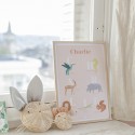 Affiche prénom personnalisée animaux - Papier Curieux