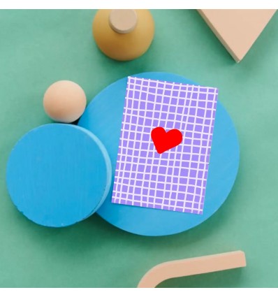 Carte Coeur quadrillage - Ute Arnold