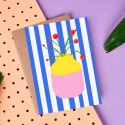 Carte vase Mio Blue Stripes - Ute Arnold