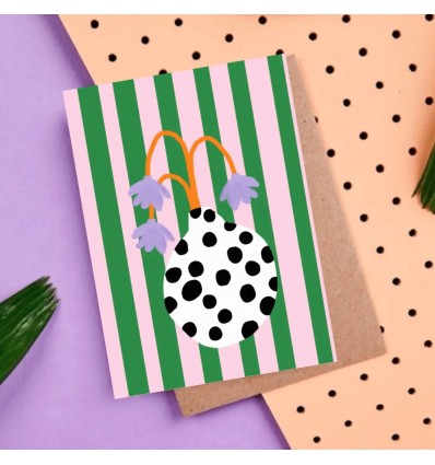 Carte vase à pois noirs - Ute Arnold