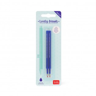 Set de 2 recharges pour stylo lovely friends bleu - Legami 2