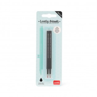 Set de 2 recharges pour stylo lovely friends noir - Legami 2
