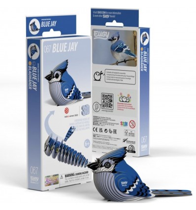 Eugy puzzle Geai bleu 3D en carton