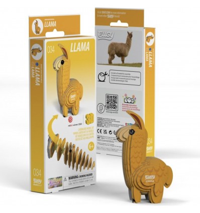 Eugy puzzle Lama 3D en carton