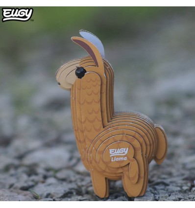 Eugy puzzle Lama 3D en carton
