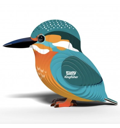 Eugy puzzle Martin Pêcheur 3D en carton