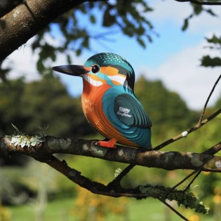 Eugy puzzle Martin Pêcheur 3D en carton 2