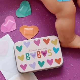 Boite à pansements coeurs Bobos