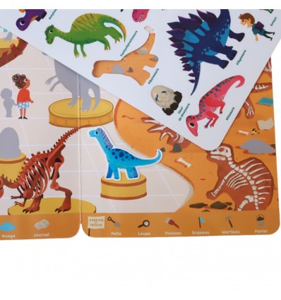 Stickers repositionnables "dinosaures"